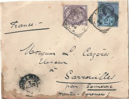 Enveloppe -   Cachet  Au  Départ  De  LONDRES   ( Angleterre )  à  Destination  De  SARROUILLES  (65 ) - Poststempel