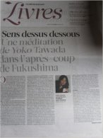 Liberation Supplément Livres Du 15/03/2012 : Yoko Tawada, Journal Des Jours Tremblants, Après Fukushima - R. Banks - Kranten Voor 1800