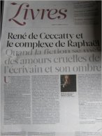 Liberation Supplément Livres Du 29/03/2012 : René De Ceccatty, Raphaël & Raphaël - Mandelstam - Newspapers - Before 1800