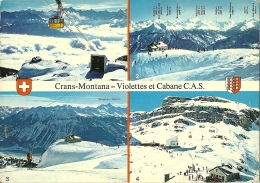 SVIZZERA  SUISSE  VS  CRANS-MONTANA  Violettes Et Cabane  C.A.S. Champs De Ski - Crans-Montana