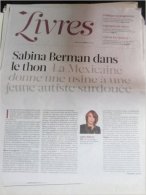 Liberation Supplément Livres Du 05/05/11 : Sabina Berman, Moi / Entretiens Gleize-Heidsieck-Daoud - Journaux Anciens - Avant 1800