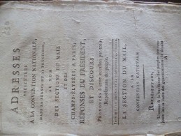 Révolution Panphlet Adresses Présentées Le II Fructidor Sections Du Mail Et Des Champs élysées - Décrets & Lois