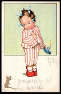 Béatrice MALLET - Jeune Fille En Pyjama Et Une Souris - Mallet, B.