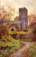 MISCELLANEOUS ART - OARE CHURCH, DOONE VALLEY - E W HASLEHUST Art117 - Minehead