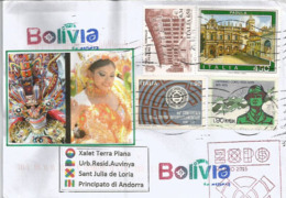 BOLIVIA. EXPO MILAN 2015, Belle Lettre Postée Du Pavillon Bolivien à Milan, Adressée En Andorre ,avec Tampon EXPO - 2015 – Milano (Italia)