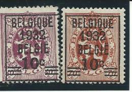 BELGIQUE; PREO,*, N°333 Et 334, émission Générale 1932, Le N°333 Frte Ch., TB - Typos 1929-37 (Lion Héraldique)