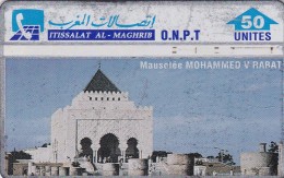 Morocco, ONPT-2e, 50 Units, Mausolée M.V Rabat, 2 Scans.   Control Number : 310A  Please Read - Morocco