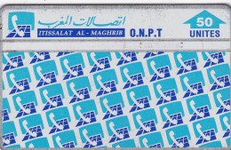 Morocco, MOR-28f, Phone Pattern, 2 Scans.   Control Number : 504B - Maroc