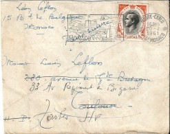 Enveloppe - Cachet  Au  Départ  De  Monte - Carlo  (  MONACO )  à Destination  De TARBES ( 65 ) - Cartas & Documentos