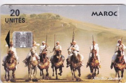 Morocco, MOR-?, 20u Horse Back Riders (No PYRAMID And Adress), 2 Scans. - Maroc