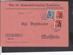 Deutsches Reich Dienstmarken Stempel Haidmühle 1922 - Lettres