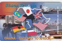 Ghana, GHA-C-15 / 08.00, Gateway To Africa, Flags, 2 Scans. - Ghana