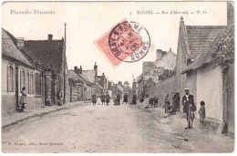 CPA ROISEL (Somme).RUE D'HERVOLLY - Roisel
