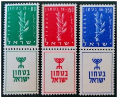 LOTE 1441 ///  (C020) ISRAEL    YVERT Nº: 116/118 **MNH - Unused Stamps (with Tabs)