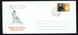 1968  Alfred Breit  -  Unaddressed FDC - Rhodesië (1964-1980)