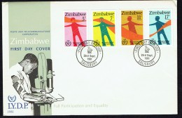 1981  Year Of The Disabled   Complete Set On Single  Unaddressed  FDC - Zimbabwe (1980-...)