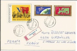 ROUMANIE LETTRE RECOMMANDEE DE TIMISOARA POUR LA FRANCE DU 1/12/1974 - Postmark Collection