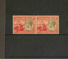 TRINIDAD AND TOBAGO 1922 1928 4d PAIR SG 216 UNMOUNTED MINT Cat £8 - Trinidad & Tobago (...-1961)