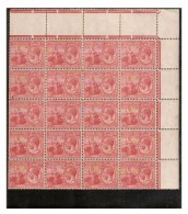 TRINIDAD AND TOBAGO 1922 - 1928 1½d SCARLET IN MINT NEVER HINGED BLOCK OF 20 STAMPS SG 220b Cat £45 - Trinité & Tobago (...-1961)