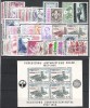 BELGIQUE Annee Complete 1957** 44 Valeurs** + 1 Bloc** C.O.B. = 288,15 Euro - Full Years