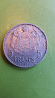 1945, 5 Franc, TLouis II Prince De Monaco - 1922-1949 Louis II