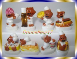 Ours Gourmands .. 8 Fèves ..Ref AFF : 80-2012 ...  (Pan 0013) - Tiere