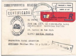 ARGENTINA CC CORREO OFICIAL ARMADA ARGENTINA PREFECTURA IGUAZU - Oficiales