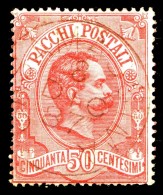 ITALIA Regno 1884 1886 Pacchi Postali Umbertini 50 Cent.  Annullato Usato 6 - Colis-postaux