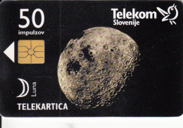 SLOVENIA SLOVENIJA PHONECARD 1996 OSONČJE OSONCJE LUNA MOON SOLAR SYSTEM PLANETS TELEKOM CAT.NO. 021 - Slovenia