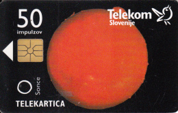 SLOVENIA SLOVENIJA PHONECARD 1996 OSONČJE OSONCJE SONCE SUN  SOLAR SYSTEM PLANETS TELEKOM CAT.NO. 023 - Slovenia