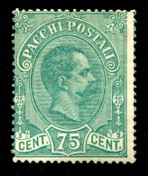 ITALIA Regno 1884 1886 Pacchi Postali Umbertini 75 Cent.  MLH * - Postal Parcels