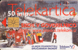 SLOVENIA SLOVENIJA PHONECARD 1997 PLANICA SKOK V GOVORILNICO  SKI JUMPING  TELEKOM CAT.NO. 035 - Slovenia