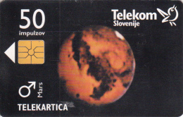 SLOVENIA SLOVENIJA PHONECARD 1997  OSONCJE MARS EMONA MERKUR  PLANETS SOLAR SYSTEM  TELEKOM CAT.NO. 044 - Slovenia