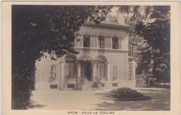 CARTE PHOTO,SUISSE,SWITZERLAND,SWISS, HELVETIA,SCHWEIZ,vaud,NYON,en 1930,maison Bourgeoise,statue,la Colline - Nyon