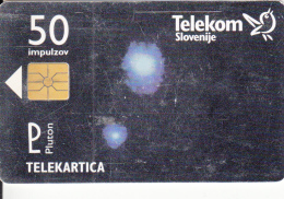 SLOVENIA SLOVENIJA PHONECARD 1997  OSONCJE PLUTON EMS POSTA  PLANETS SOLAR SYSTEM  TELEKOM CAT.NO. 079 - Slovenia