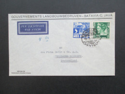 Niederl. Indien 1939 Luftpost. Strafgevangenis Soekamiskin Bandoeng /Gefangenenlager. Gouverments Landbouwbedrijven.Java - Niederländisch-Indien