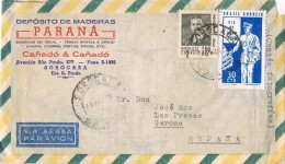 18267. Carta Aerea SOROCABA (Brasil) 1970. Deposito Madeiras - Covers & Documents