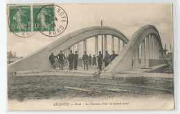 Nord - 59 - Aulnoye Gare Le Nouveau Pont Animé En Ciment Armé 1914 - Aulnoye