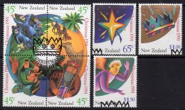 New Zealand 1991 Christmas Set Of 7, Used - Usados