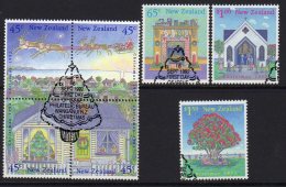 New Zealand 1992 Christmas Set Of 7, Used - Gebraucht