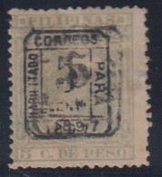 ESPAÑA/FILIPINAS 1898 - Edifil #130D - MLH * (Adelgazamiento) - Variedad: Doble Sobrecarga - Philippinen