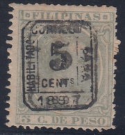 ESPAÑA/FILIPINAS 1898 - Edifil #130D - MLH * - Variedad: Doble Sobrecarga - Philippinen