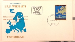 AUTRICHE Idée Européenne. WIEN 3.5.1978 - I.P.U. WIEN 1978. FDC Enveloppe 1er Jour - Europäischer Gedanke