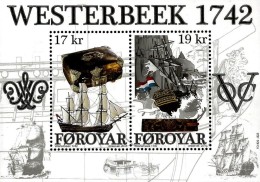 Faroe Islands - 2016 - Westerbeek Shipwreck - Mint Souvenir Sheet - Färöer Inseln