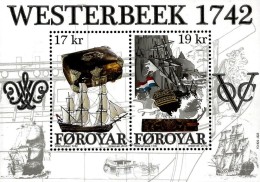 Faroe Islands - 2016 - Westerbeek Shipwreck - Mint Souvenir Sheet - Féroé (Iles)