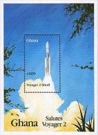 GHANA 1990  VOYAGER II S/S SC#1227 MNH **  Neuf POSTFRISCH  SPACE - Ghana (1957-...)