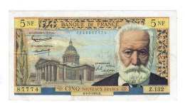 BILLET 5 NF V. HUGO - 2-5-1963 - TTB+ PLUSIEURS TROUS D'EPINGLES 1 PLI VERTICAL - AUCUNE DECHIRURE - 5 NF 1959-1965 ''Victor Hugo''