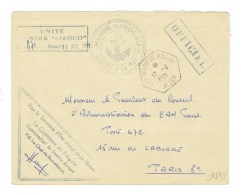 POSTE NAVALE UNITE SIROCO COURRIER OFFICIEL CACHET A DATE CAP MATIFOU MARINE 17-4-1961 ALGER - TTB - Covers & Documents