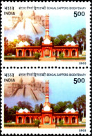 BENGAL SAPPERS-BICENTENARY-PAIR-COLOR VARIETY-INDIA-2003-MNH-TP-126 - Variétés Et Curiosités