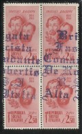 ITALY ITALIA 1945 BRIGATA FASCISTA COMANDANTE DE ROBERTIS FRATELLI BANDIERA OVERPRINTED SOPRASTAMPATA LIRE 2,50 MNH - Comitato Di Liberazione Nazionale (CLN)